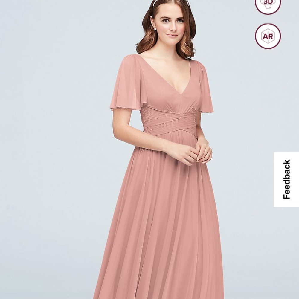 Flutter Sleeve Crisscross Mesh Bridesmaid Dress
CELEBRATE DB STUDIO
F19933